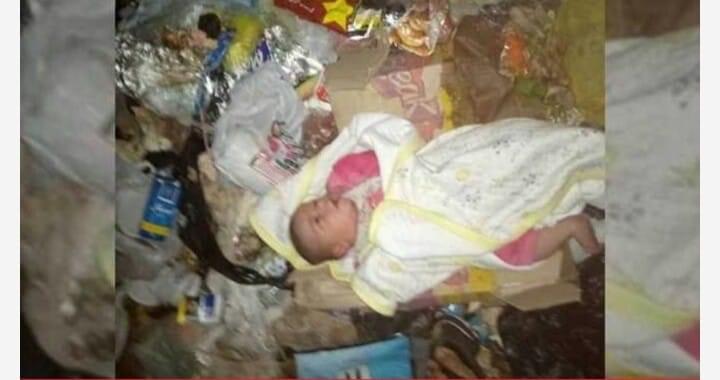 العثور علي طفل حديث الولادة وسط أكوام القمامة