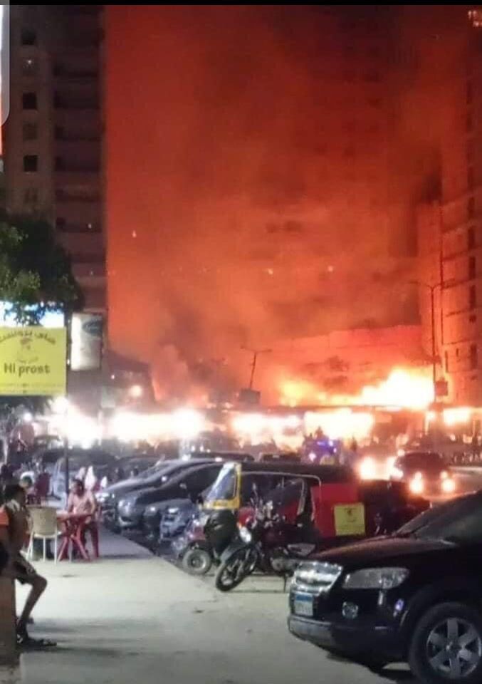 نشوب حريق هائل بمنطقة "التبة" بمدينة نصر دون معرفة الأسباب.