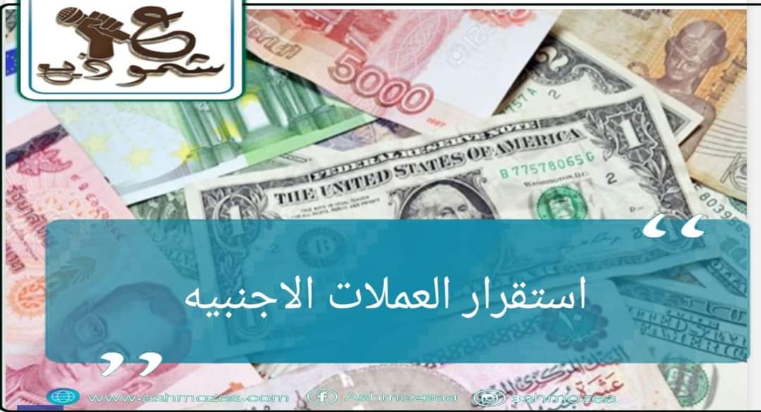 استقرار أسعار العملات مقابل الجنيه المصري.