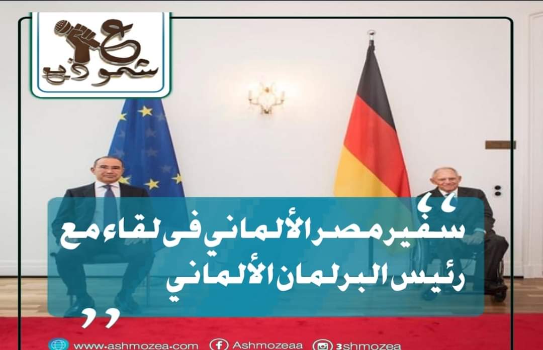 سفير مصر الألماني فى لقاء مع رئيس البرلمان الألماني.