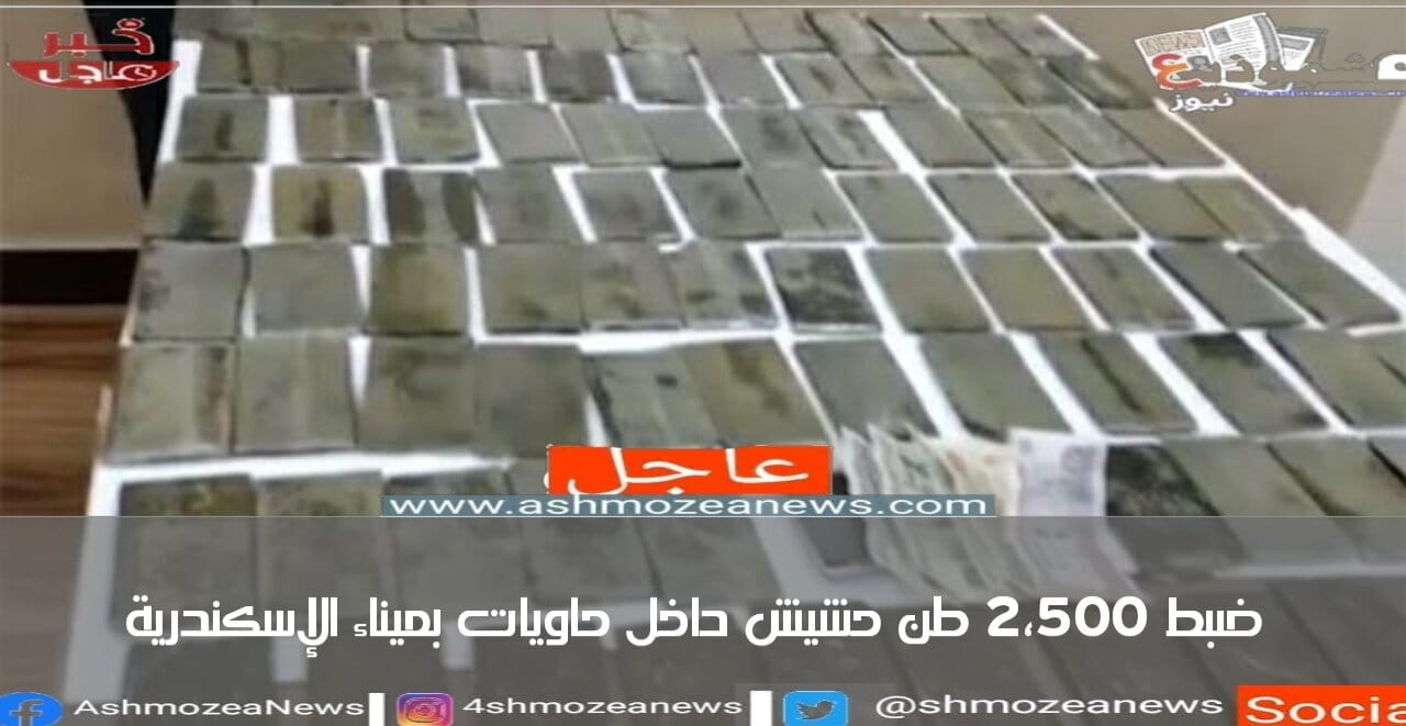ضبط 2،500 طن حشيش داخل حاويات بميناء الإسكندرية
