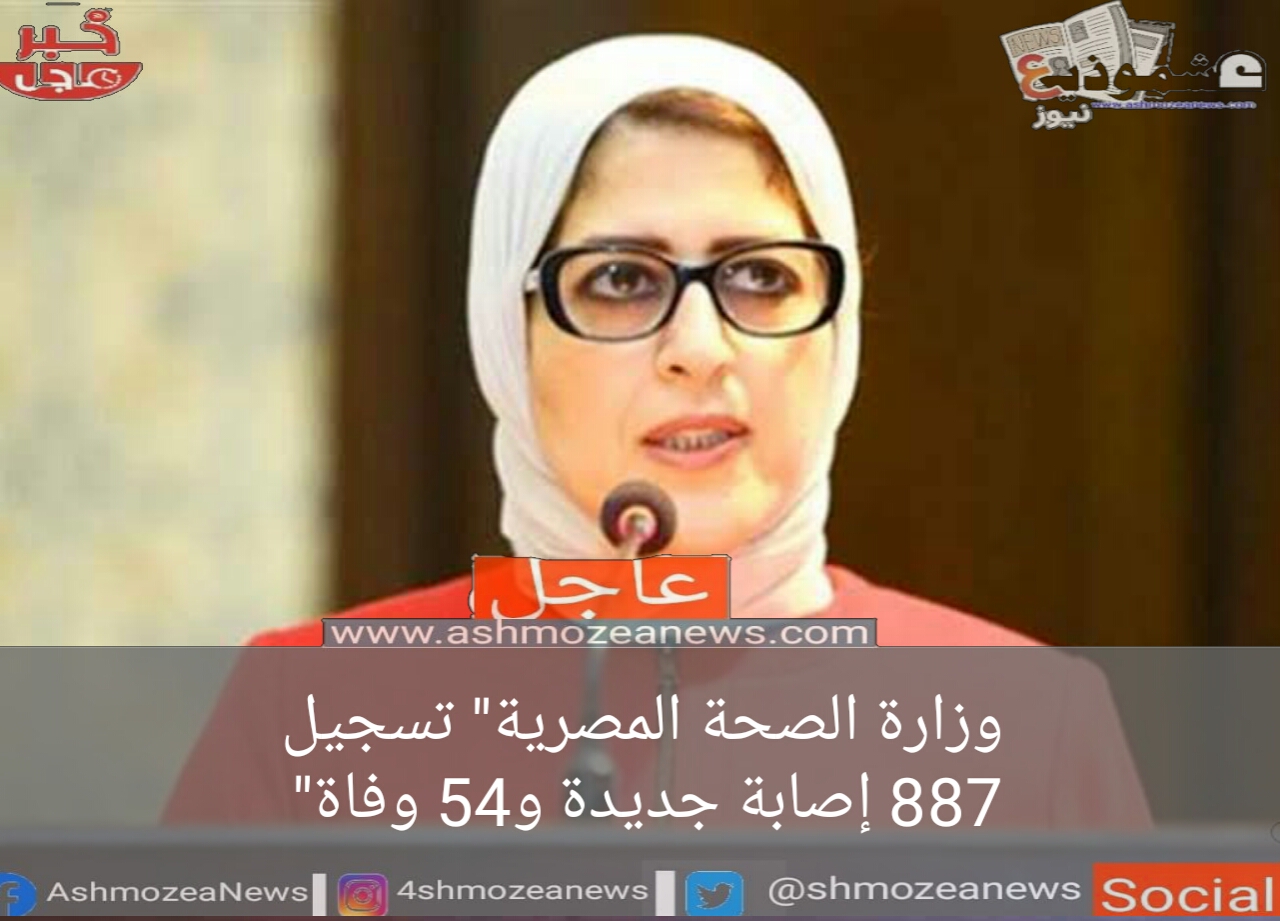 وزارة الصحة المصرية" تسجيل 887 إصابة جديدة و54 وفاة" 