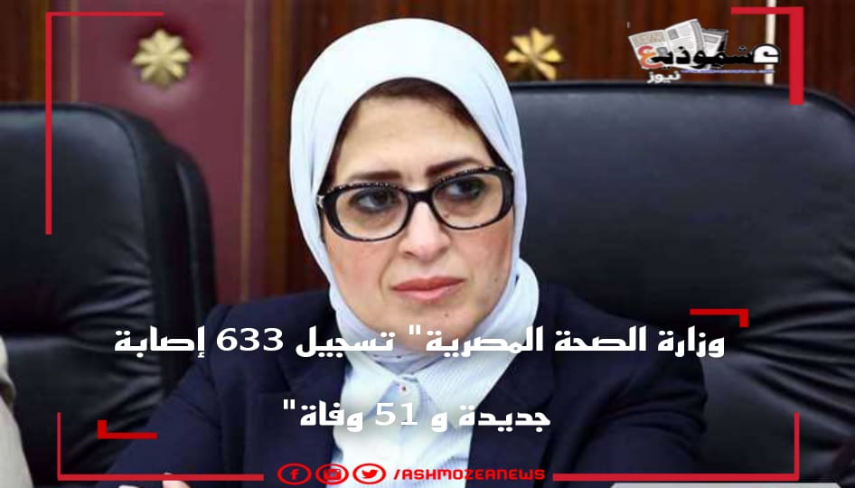 وزارة الصحة المصرية" تسجيل 633 إصابة جديدة و 51 وفاة" 