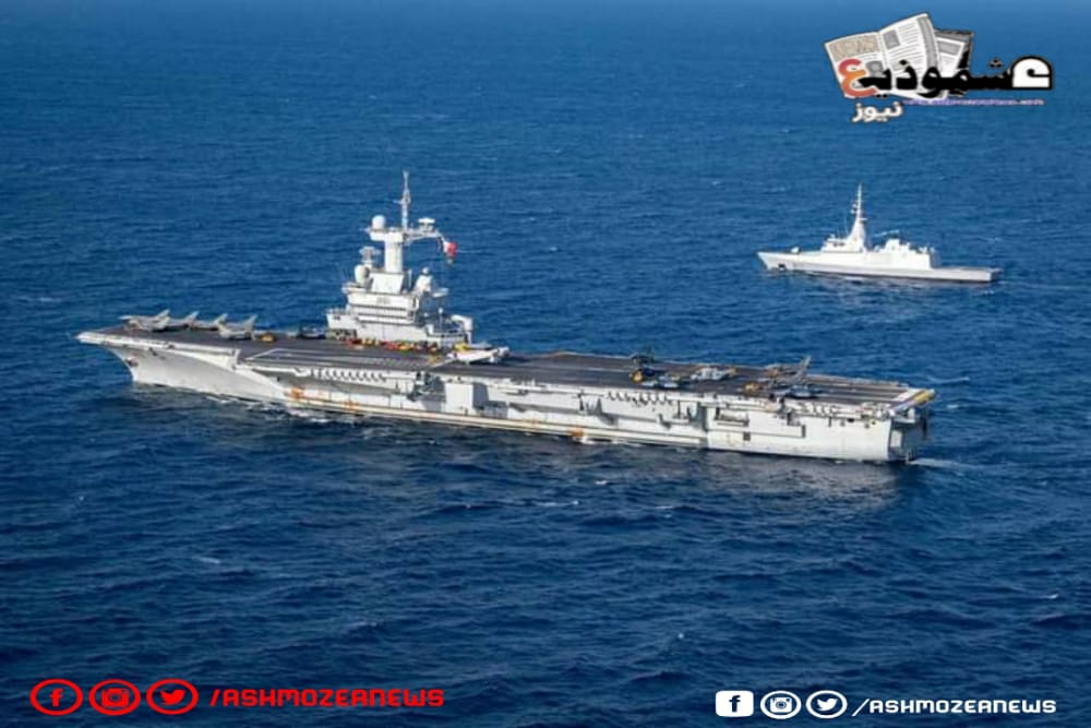 القوات البحرية المصرية والفرنسية تنفذان تدريباً بحرياً عابراً بنطاق مسرح عمليات الأسطول الجنوبى. 