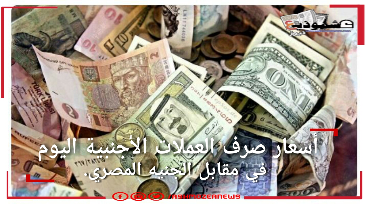 أسعار صرف العملات الأجنبية في مقابل الجنيه المصري اليوم الأربعاء 24 مارس.