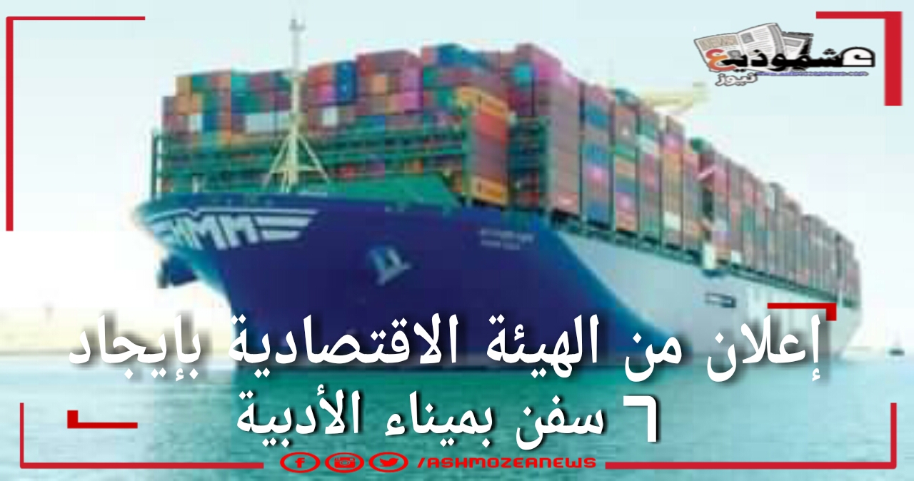 إعلان من الهيئة الاقتصادية بإيجاد 7 سفن بميناء الأدبية