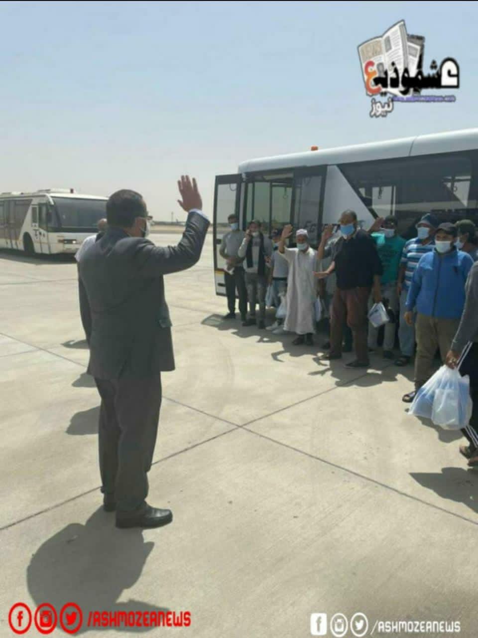 الخارجية فى استقبال المصريين العائدين من إريتريا