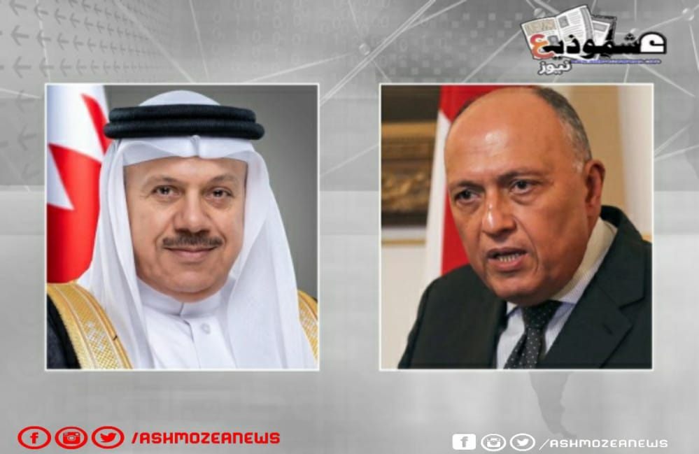 الخارجية المصرية والخارجية البحرينية يتباحثان في القضية الفلسطينية. 
