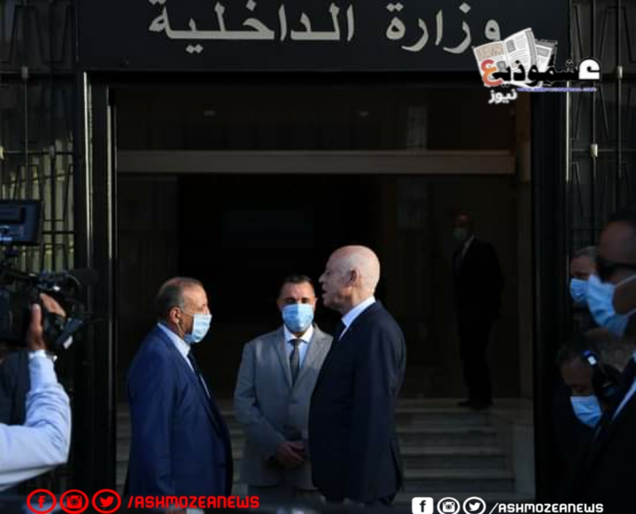 زيارة رئيس قيس سعيد الوحدة المختصة للحرس الوطني ببئر بورقبة.