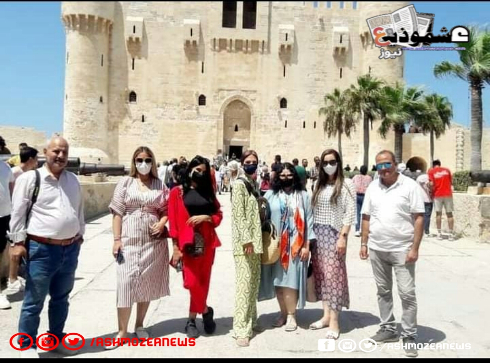 زيارة المؤثرين العرب لقلعة قايتباي في الإسكندرية. 