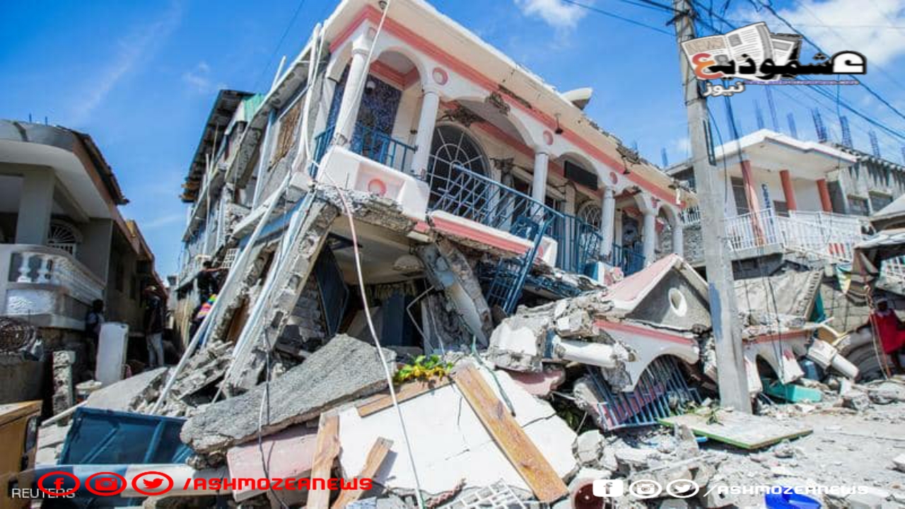زلزال مدينة هايتي يجني 1419 قتيل وأكثر من 6900 جريح. 