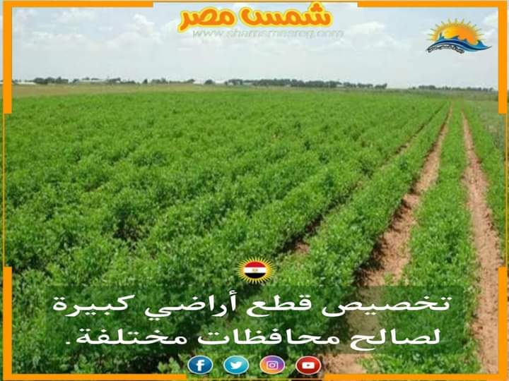 |شمس مصر|.. تخصيص قطع أراضي كبيرة لصالح محافظات مختلفة. 