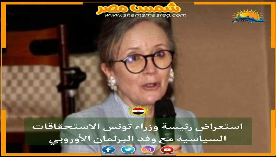 |شمس مصر|.. استعراض رئيسة وزراء تونس الاستحقاقات السياسية مع وفد البرلمان الأوروبي