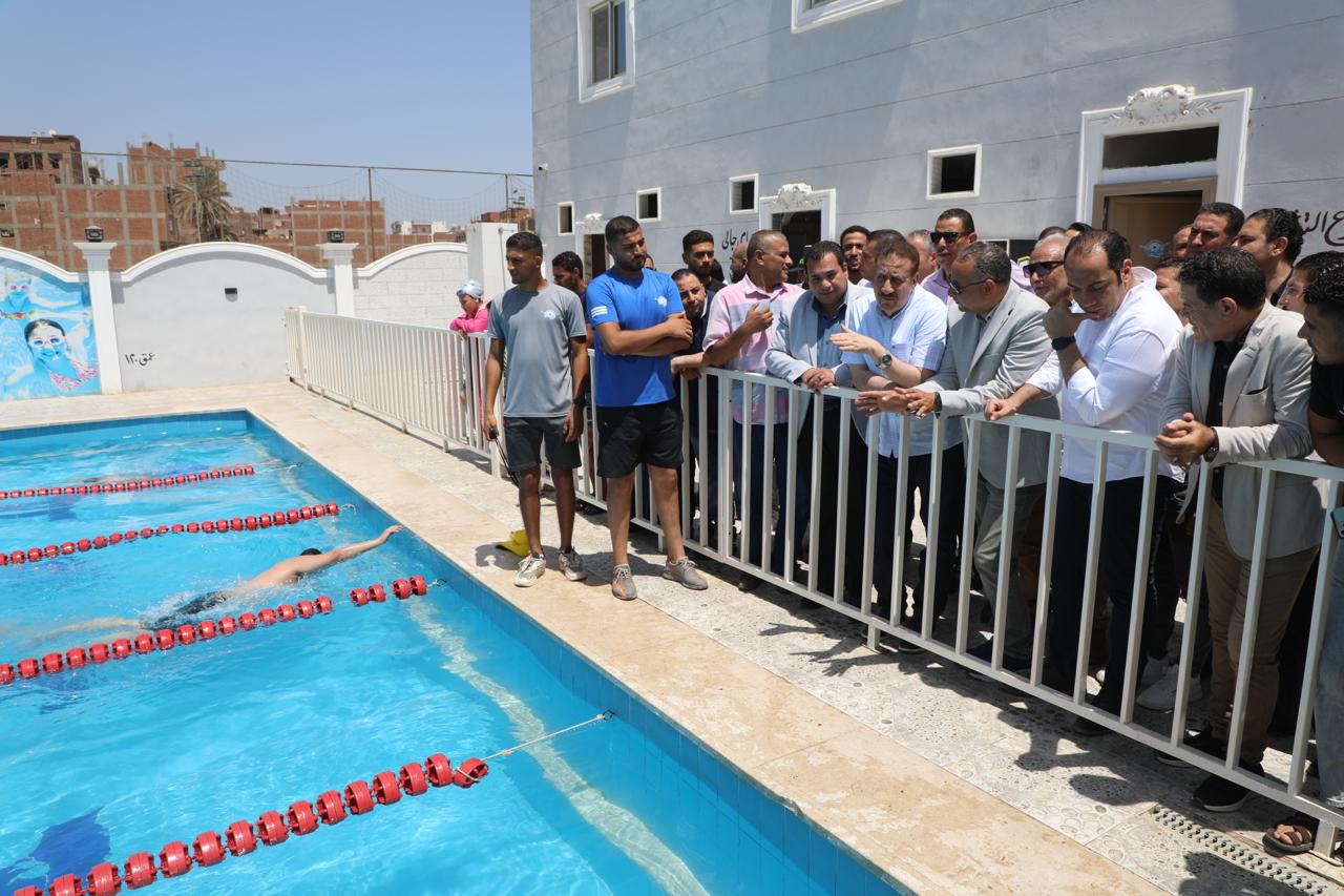 افتتاح حمام سباحة بمركز شباب أشمون بمحافظة المنوفية