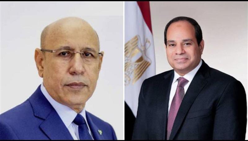 الرئيس السيسي يهنئ نظيره الموريتاني لإعادة انتخابه